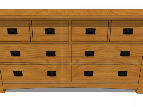 储物柜 边柜 斗柜 实木储物柜 餐边柜su模型