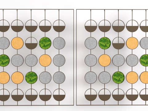 现代艺术隔断 金属隔断 公司隔断 屏风隔断su模型