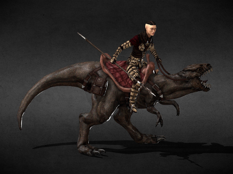 迅猛龙骑手su模型