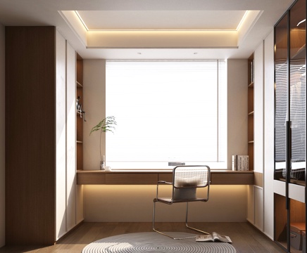  现代简约衣帽间3d模型 