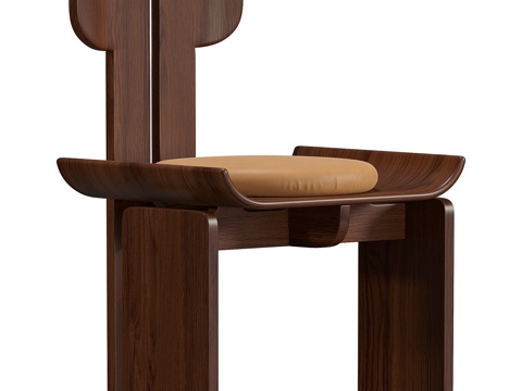 Spotti Alea 现代极简侘寂风休闲单椅su模型