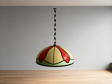  意式风格吊灯 五彩吊灯 餐厅吊灯3d模型 