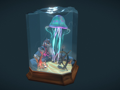 水母立体模型su模型