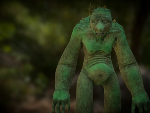 森林巨魔巨人su模型