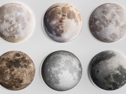 现代月球壁灯 月球装饰灯 星球灯su模型