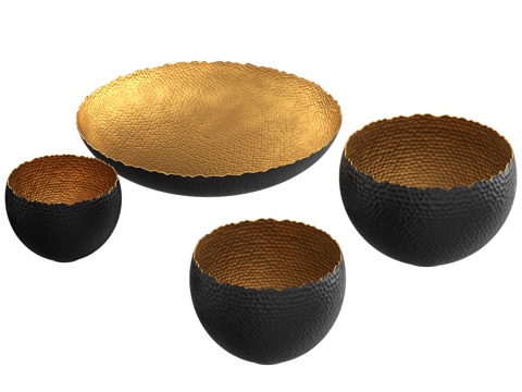 现代装饰瓶罐碗碟果盘饰品摆件su模型