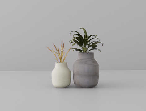 植物摆件su模型