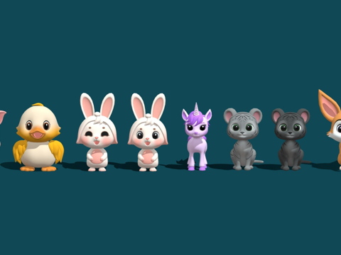 可爱角色包su模型