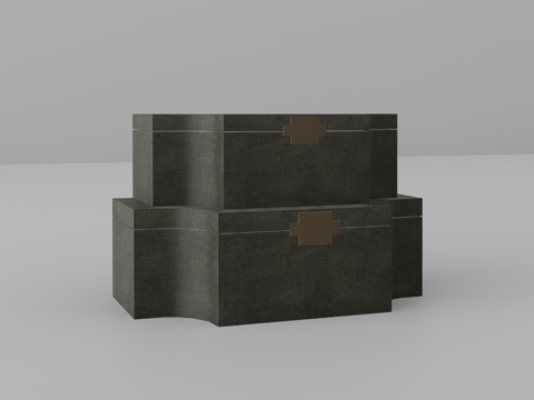 盒子摆件su模型