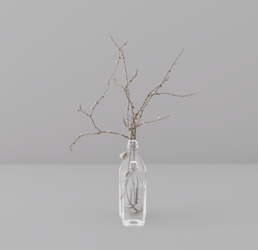 玻璃瓶植物·su模型