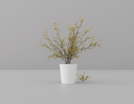 花卉摆件su模型