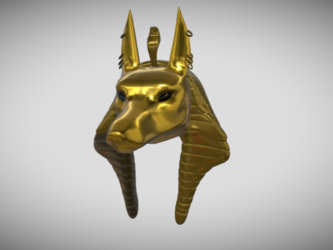 黄金阿努比斯头su模型
