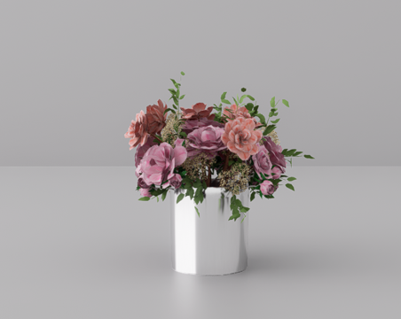 花卉摆件su模型