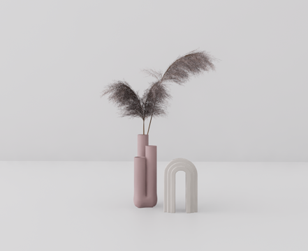 花瓶花卉su模型