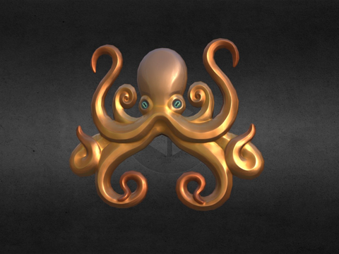 章鱼装饰su模型