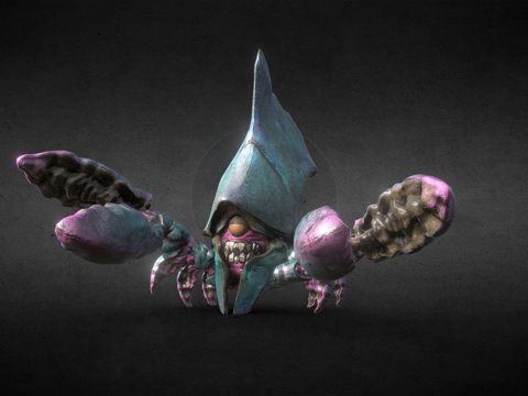 生物盒螃蟹su模型