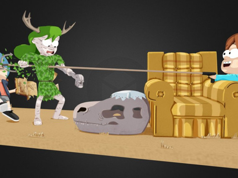 精灵VS抓钩su模型