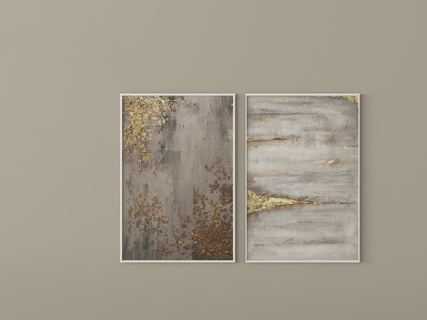 现代装饰挂画  抽象画 艺术画su模型