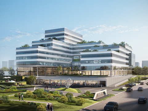 现代社区活动中心建筑 社区服务中心 办公建筑su模型