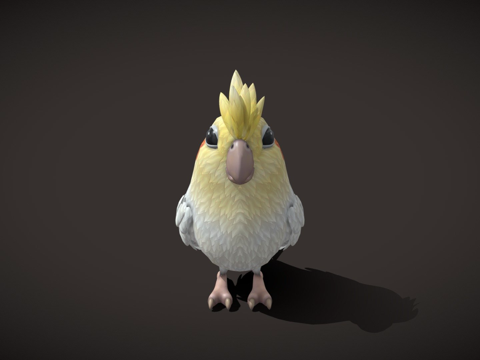 卡通鹦鹉鸟3D模型su模型