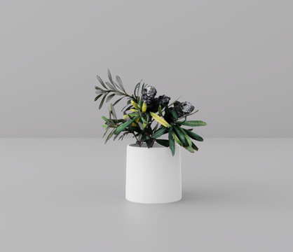 花卉摆件su模型