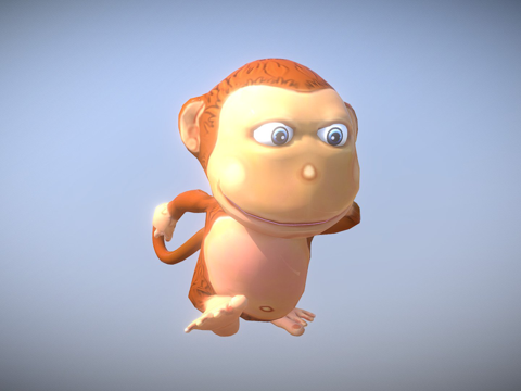 卡通猴子su模型