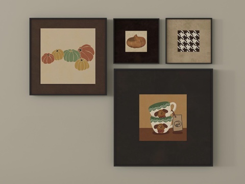 中古装饰画   挂画 艺术画su模型