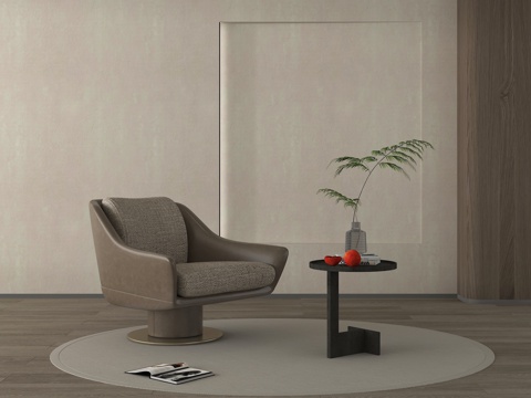 意式单椅  休闲椅 小几su模型