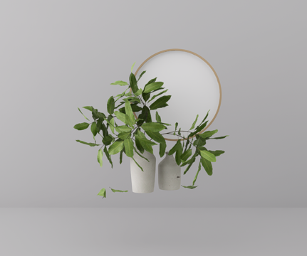 花卉摆件su模型