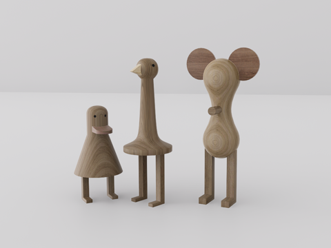 积木摆件su模型