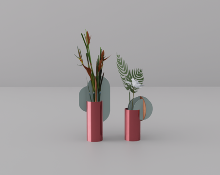花瓶摆件su模型