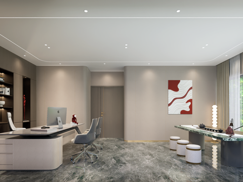 现代高级经理办公室su模型