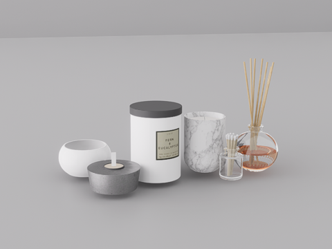 摆件组合su模型