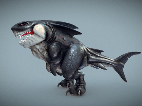 巨齿鲨雷克斯(制作中#2)纹理su模型
