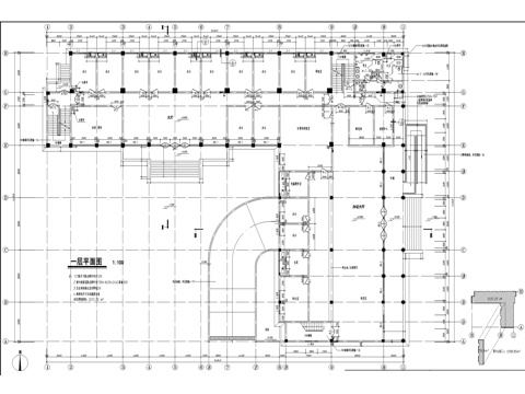 上饶县公安交局警大队指挥中心大楼建筑CAD施工图全套cad施工图