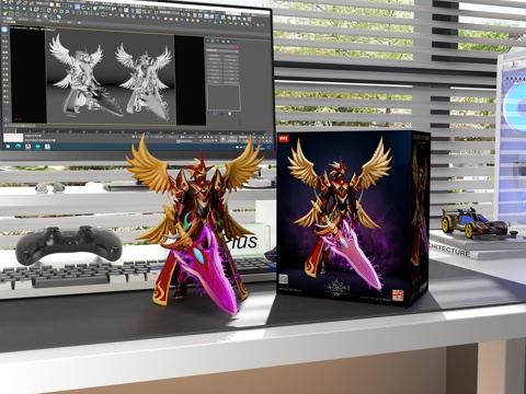  现代手办游戏角色摆件3d模型 