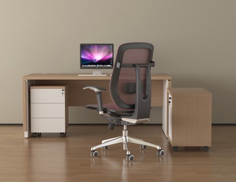 现代书桌椅组合  电脑桌椅  休闲桌椅su模型