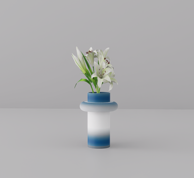 花瓶花卉su模型