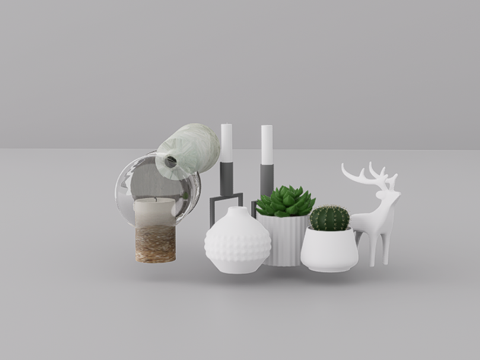 摆件组合su模型