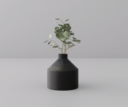 植物摆件su模型