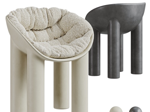 DRIADE 现代单椅 ROLY POLY 象腿椅  休闲椅su模型