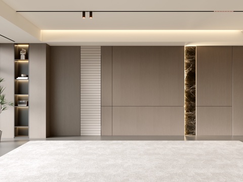 意式客厅 现代客厅 沙发背景墙 沙发背景 客厅背景su模型