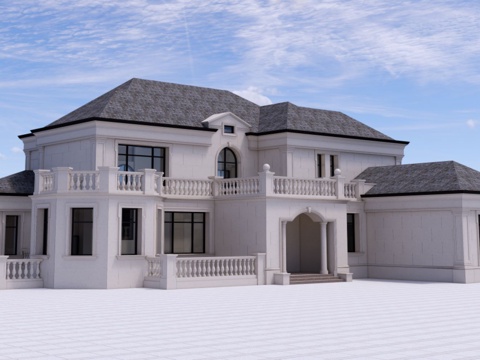 别墅外立面石材方案图cad施工图