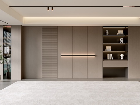 意式客厅 现代客厅 沙发背景墙 沙发背景 客厅背景su模型