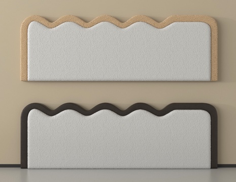 现代床靠背  床头 墙裙su模型