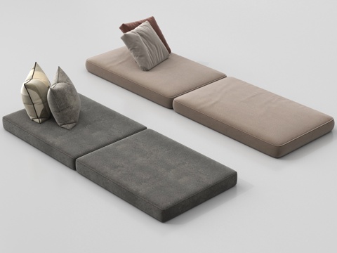 现代坐垫   飘窗垫 沙发垫su模型