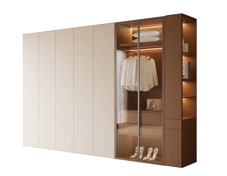  现代衣柜3d模型 