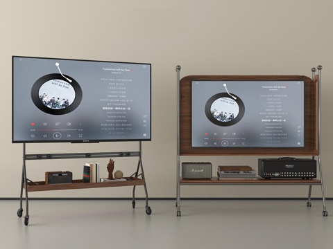  电视柜 电视   移动电视  落地电视  电视支架3d模型 