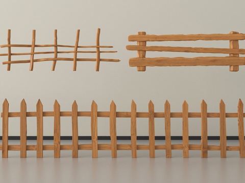 新中式栏杆   栅栏 围栏su模型