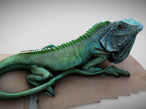 写实树脂鬣蜥摄影测量su模型